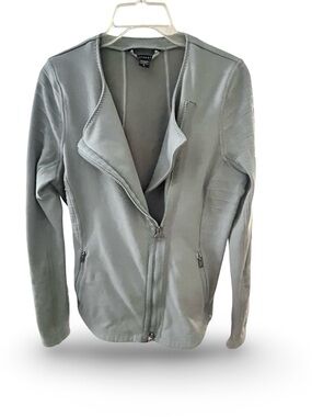Athleta Women's Powder Blue Asymmetrical Zip Utility Jacket